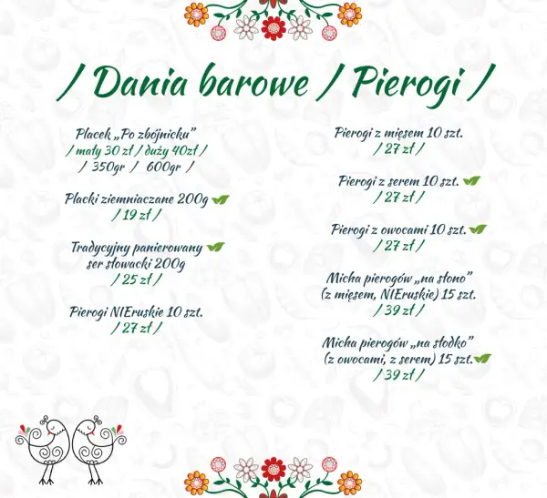Menu Bacówka Chyżne - jakie dania zaskoczą Twoje podniebienie?